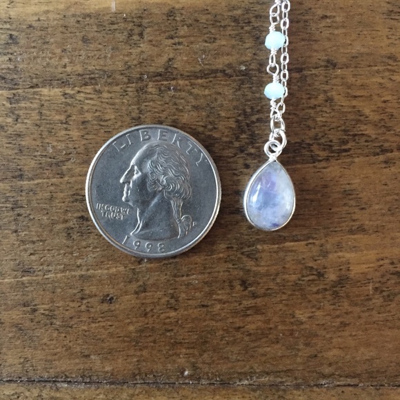 Rainbow Moonstone Rosary Chain Necklace - Picture 8 of 8